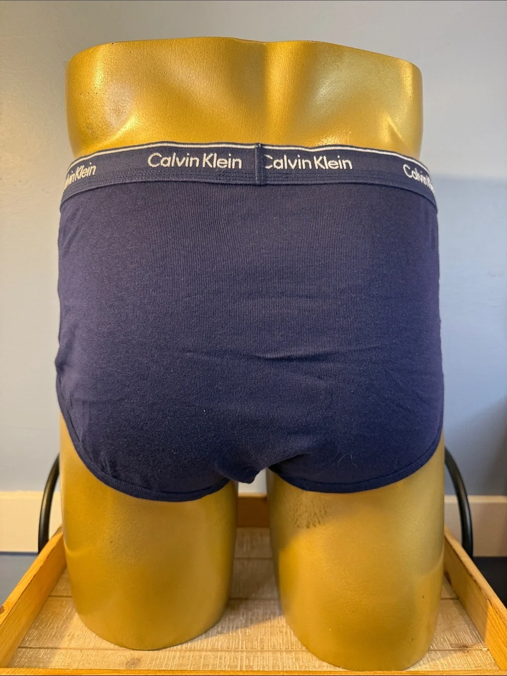 Calvin Klein Navy Blue Cotton Briefs XL